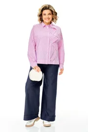 Blouse Michel Chic #798 poloska lilovaya