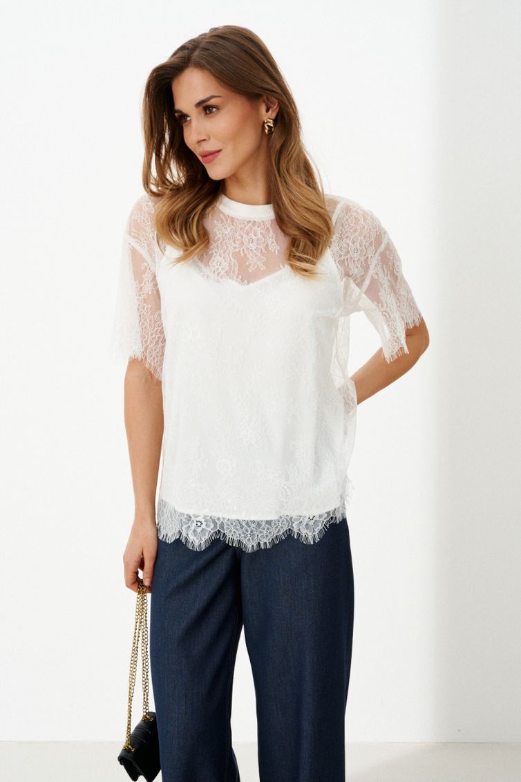 Блузка Panda арт. 128040 молочный