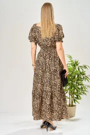 Sukienka Ava fashion #M-197 leopardovyj