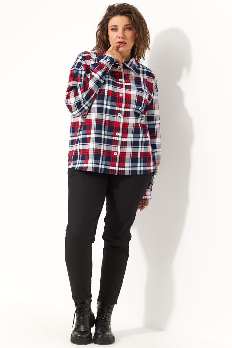 Рубашка BegiModa арт. 4103 красная клетка
