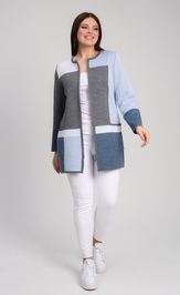 Кардиган BONADI 1933 серый-голубой