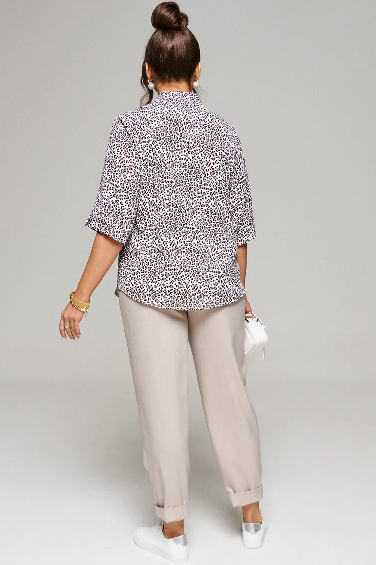 Zestaw Beautiful & Free #6079 leopard+seryj