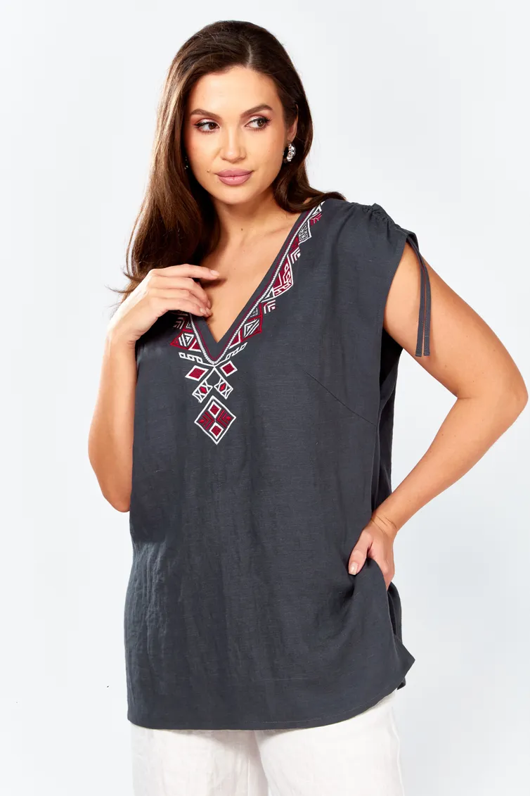 Bluzka MALI #625-079 seryj