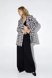 Blazer Pirs #5006 Kletka chernaya s rozovym