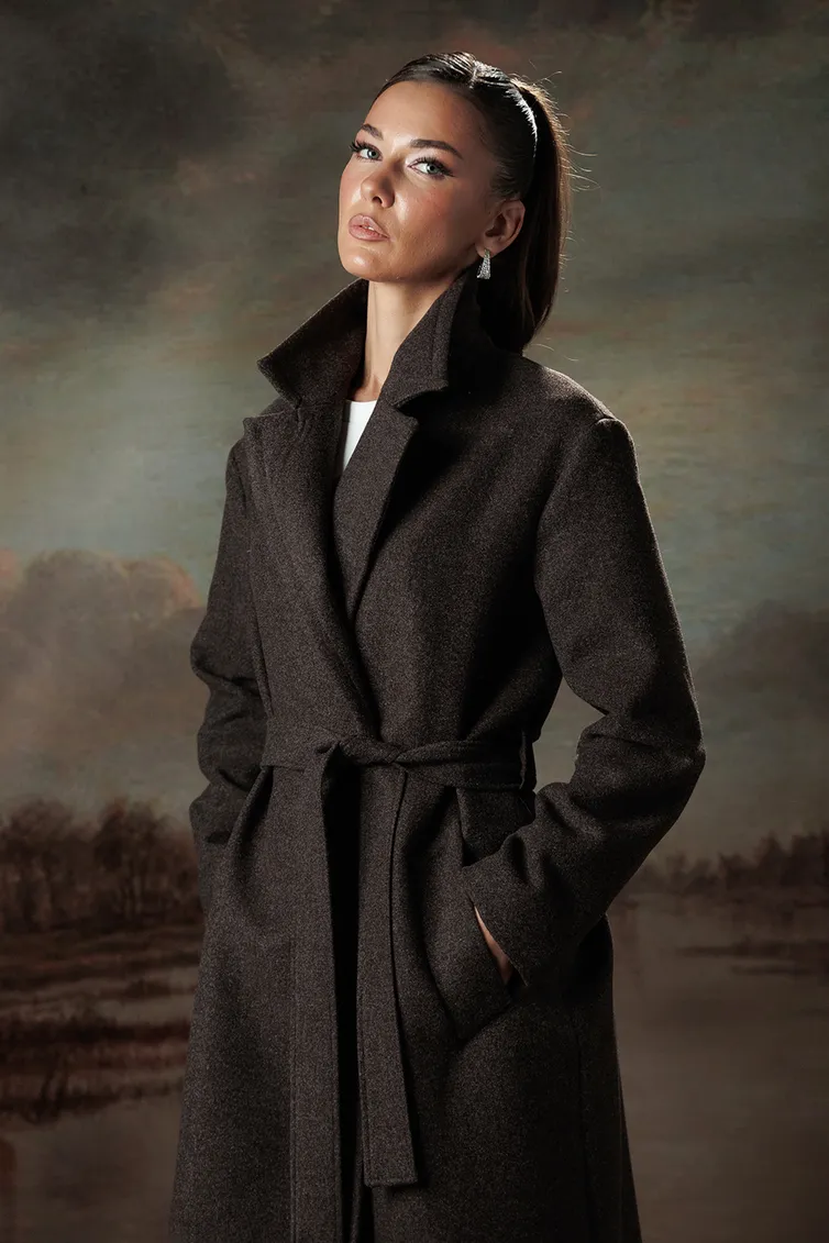 Coat Buter New #3476 korichnevyj