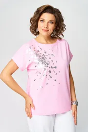 Блуза Rumoda арт. 2252 (короткий рукав) розовый