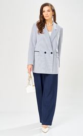 Suit PND 89920 belo-sinij