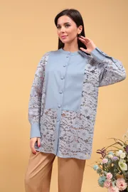 Bluzka SandyNA #130427 goluboj