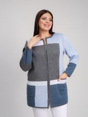 Sweter BONADI #1933 seryj-goluboj