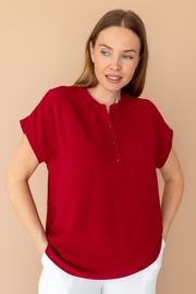 Blouse TOOK A LOOK & Angelika #MD-22-4 vinno-krasnyj