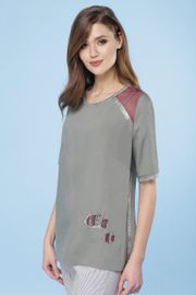 Tunic Linia L #B-1628 ottenok xaki