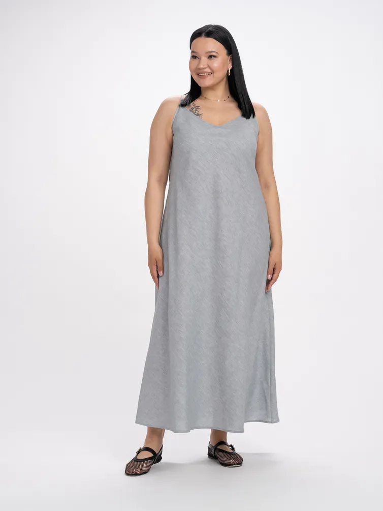 Sukienka FASHION CENTRE #L-4259/Svetlo-seryj melanzh/170