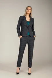 Trousers MARIKA #Bryuki 413/2 t. seryj v kletku
