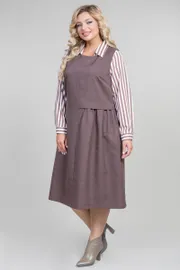 Sukienki NOVITA #914 korichnevyj