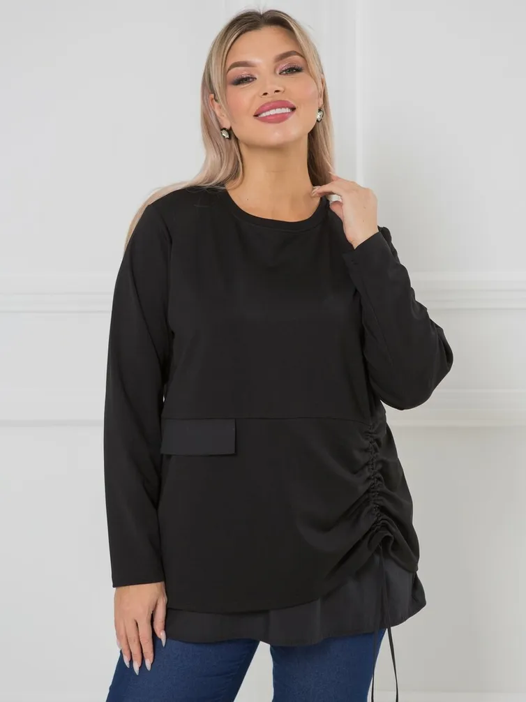 Bluzka NOVITA #1439 chernyj