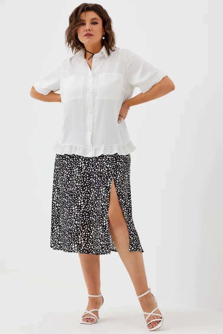 Юбка BegiModa арт. 5015 чёрно-белый