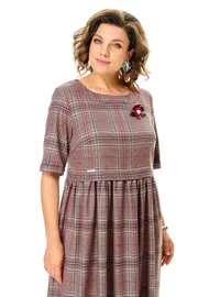 Sukienka Michel Chic #2132-2 brusnichnyj, kletka