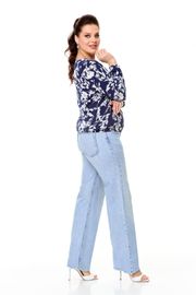 Блуза Abbi арт. 4034 синий с белым