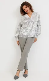 Блуза BegiModa 4142 круги на белом