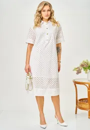 Sukienka Ava fashion #M-188 molochnyj