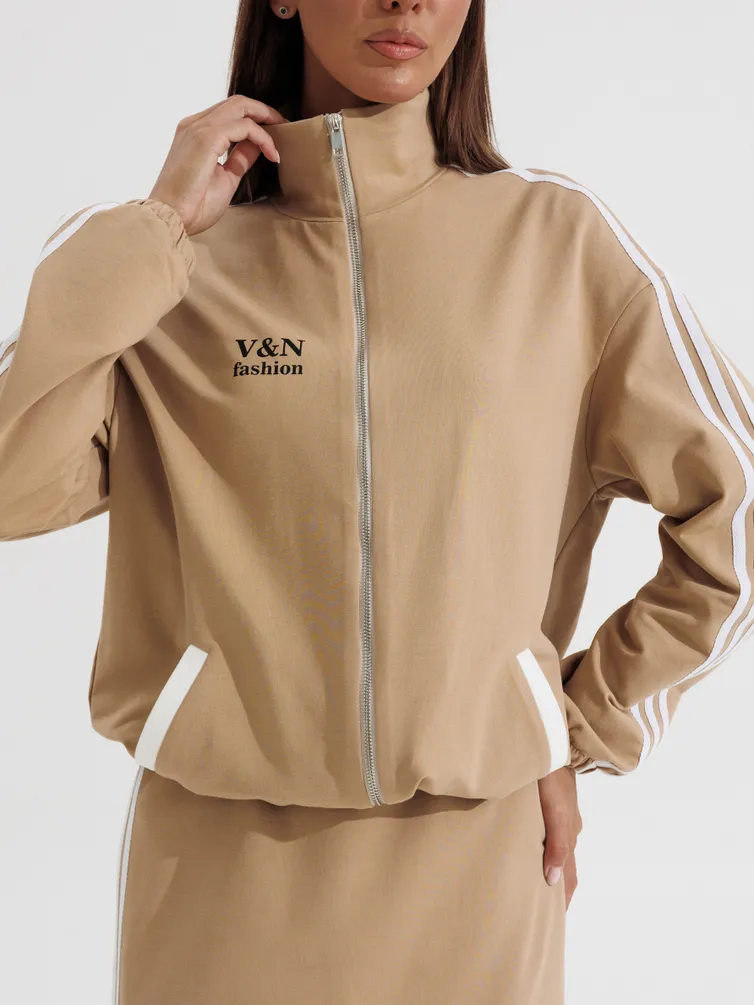 Бомбер V&N fashion арт. 1183_бежевый