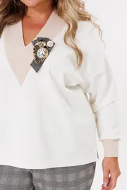 Zestaw Michel Chic #1395 seryj, moloko