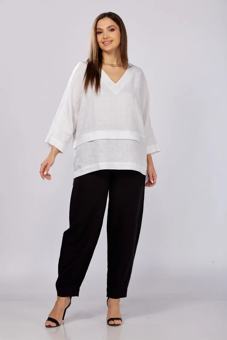 Bluzka MALI #625-057 belyj