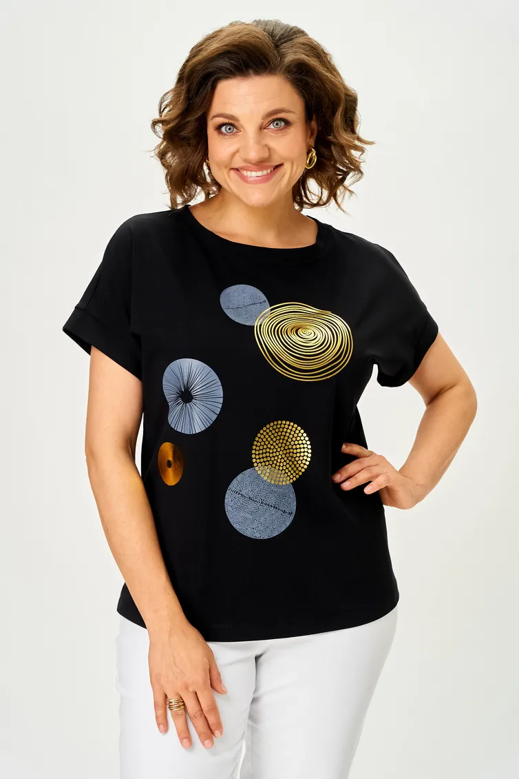 Блузки, туники Rumoda арт. 2239 (короткий рукав) черный