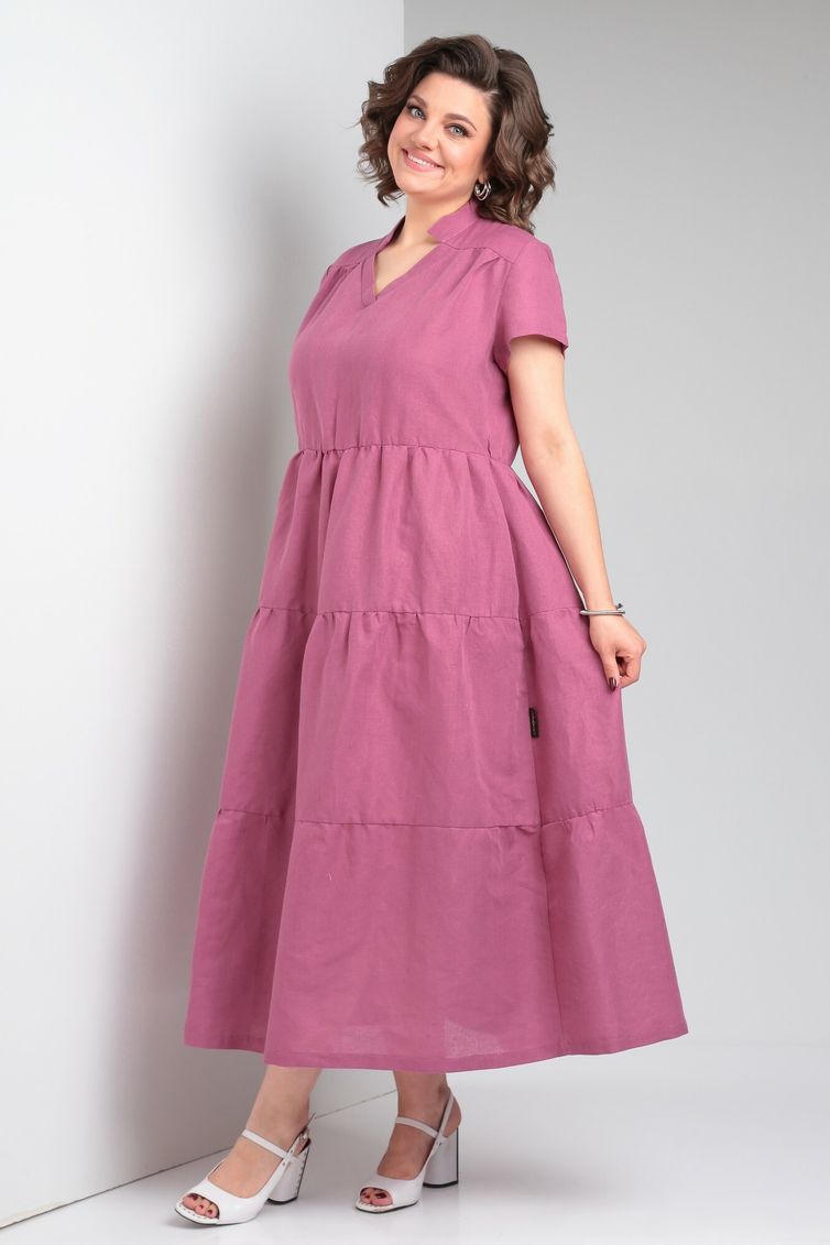 Dress Celentano #5028.1 len malinovyj