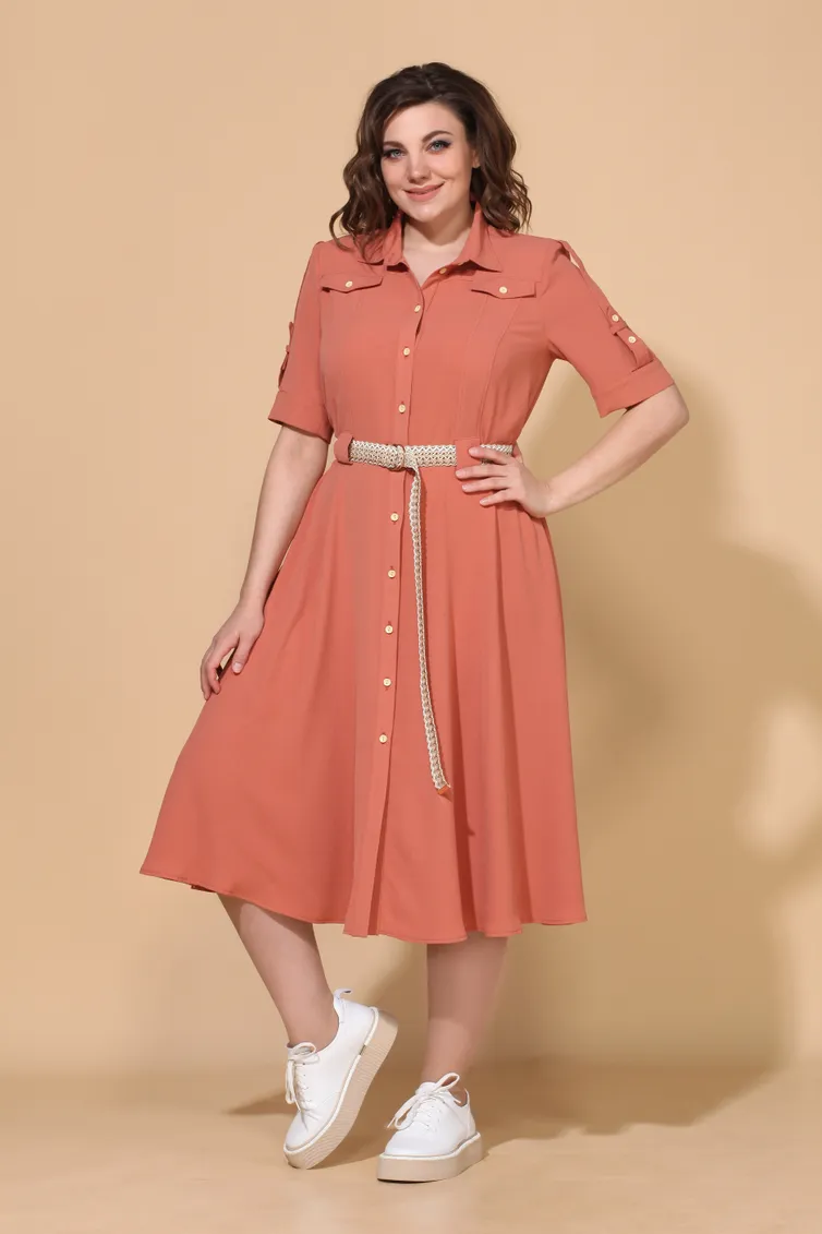 Sukienka Vilena-fashion #642 krasnaya glina