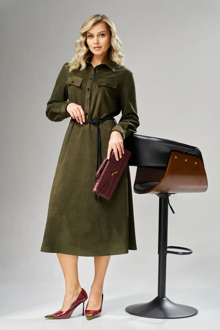 Sukienka Ava fashion #M-239 xaki