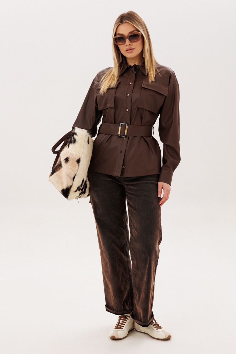 Рубашка Anelli Laurel арт. 1826 чокалэйт скин