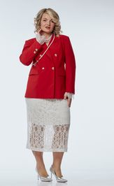 Костюм OVERYOU 244 красный с белым