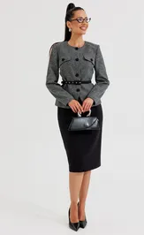 Костюм Galean Style 1014 А серый с черным