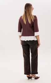 Блуза Anelli Laurel 1824 махагон