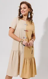 Платье Galean Style 968 беж+песоч