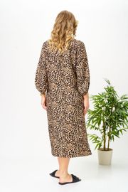 Платье Ava fashion арт. М-191 коричневый-бежевый