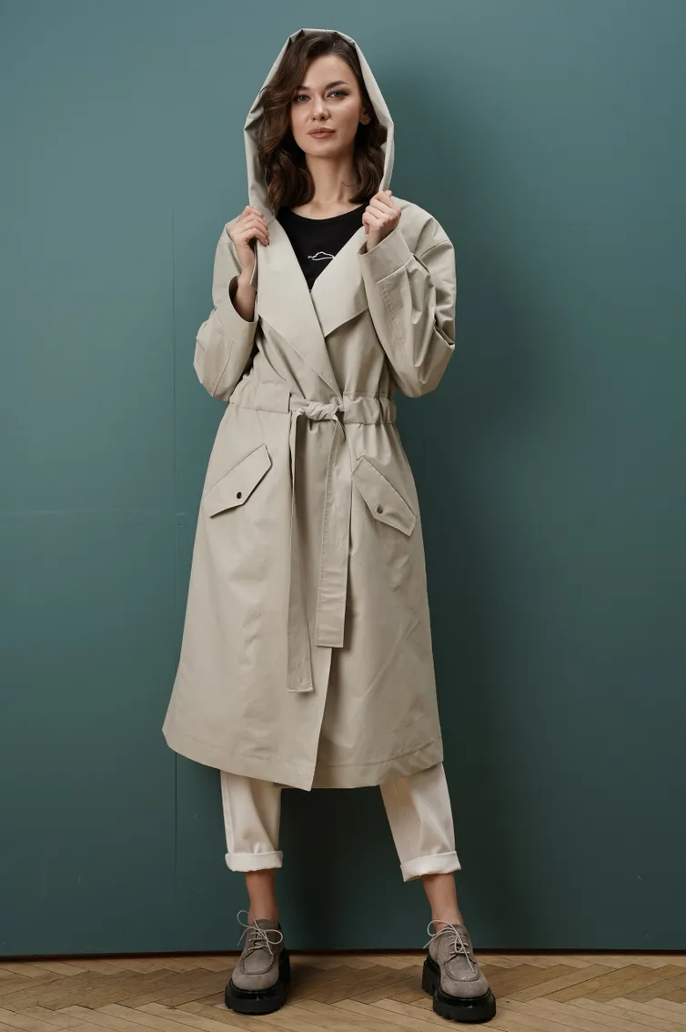 Raincoat Fantazia Mod #4182 sv.oliv