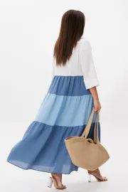 Dress Anastasia #1240.1 belyj/goluboj