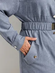 Платье Galean Style арт. 989 серо-синий