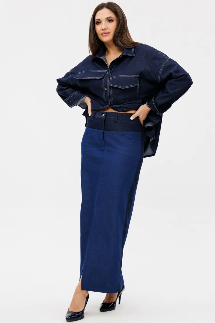 Skirt Ma Cherie #2076 sinij
