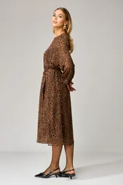 Sukienka GIZART #5103 leopard