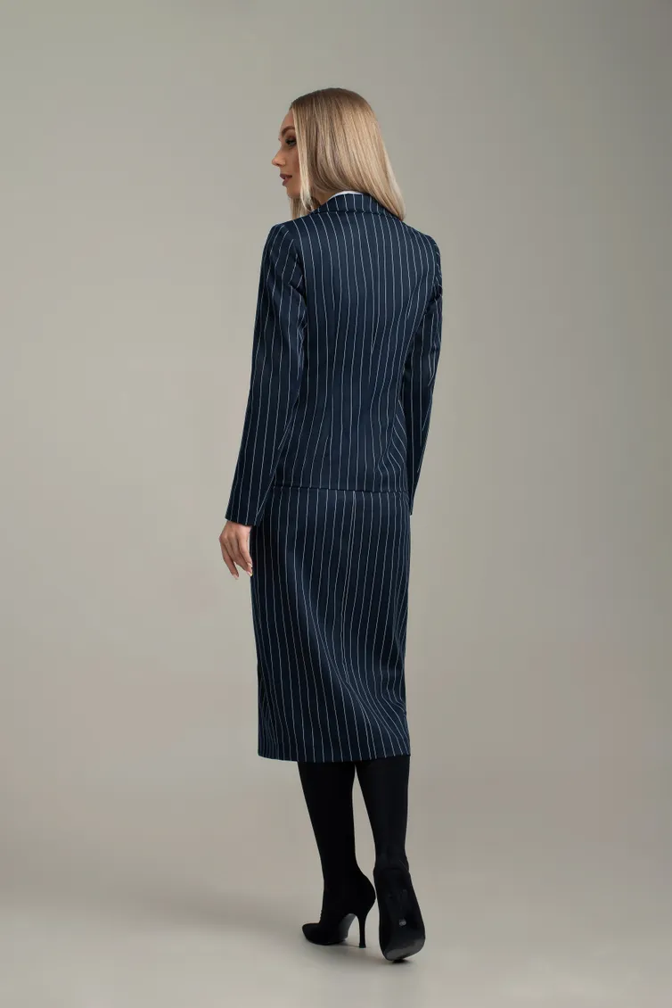 Skirt MARIKA #344-1 t.sin v polosku