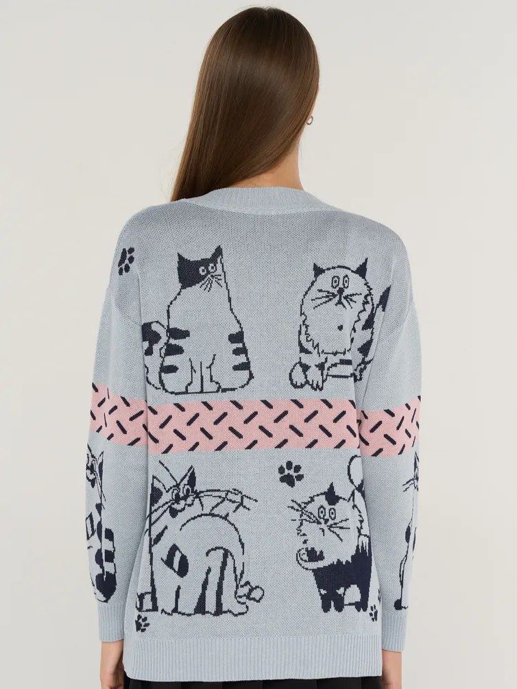 Sweter Newvay #7242-14124 tumannaya rosa/t.sin/tumannaya rosa/orxideya