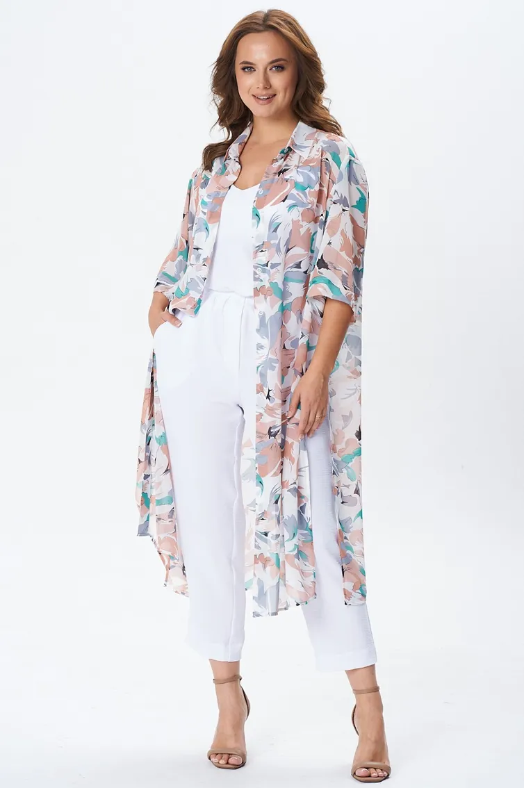 Zestaw TVIN #7857 biryuza+bezh print