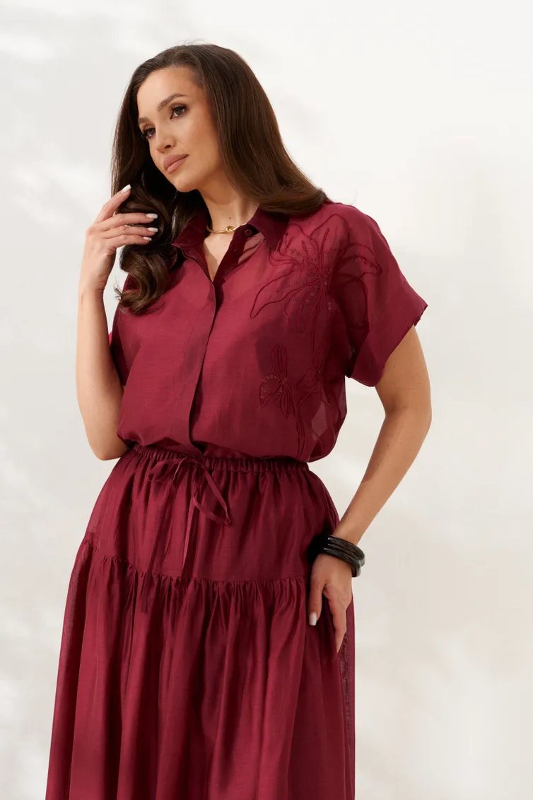 Bluzka Alta Moda #1090 bordovyj