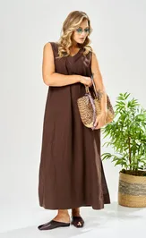 Платье Ava fashion М-210 коричневый