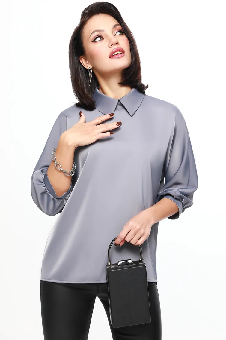 Bluzka DS Trend #B-1897-0519-05 (seraya s celnokroenym rukavom)