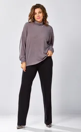 Лонгслив BegiModa 4156 фиолетовый пепел