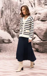 Sweter Barbara Geratti S4743BG belyj/t. sinij
